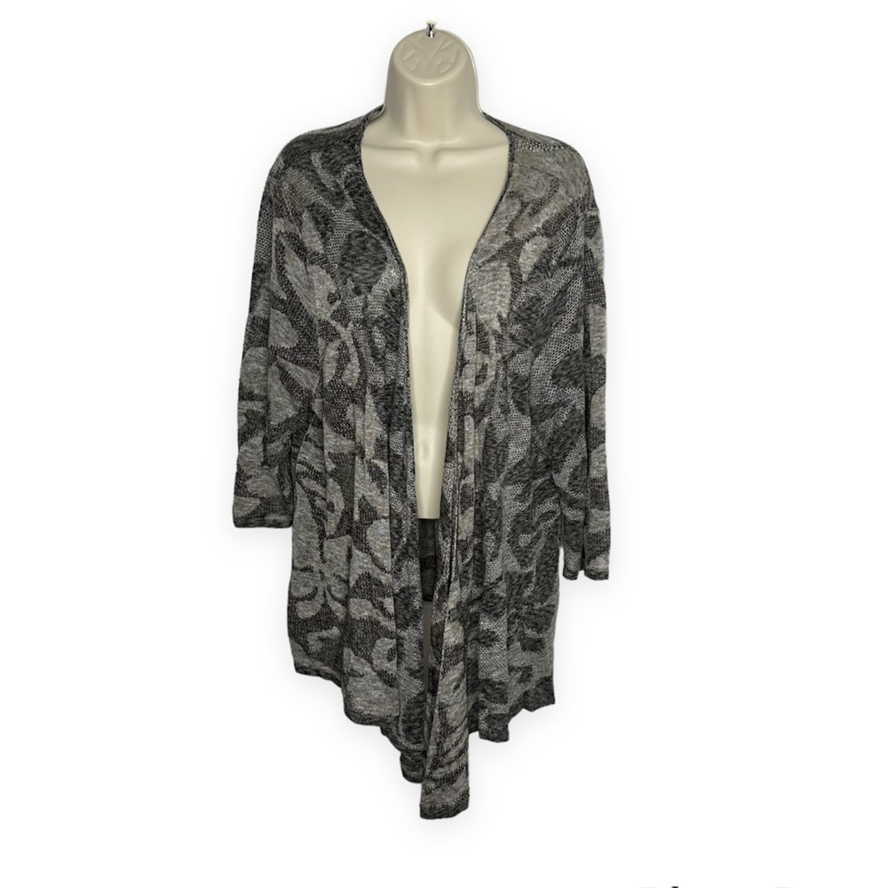 Zozo Knit Cardigan Open Front 3/4 Length Sleeve Light Weight Sweater Size L